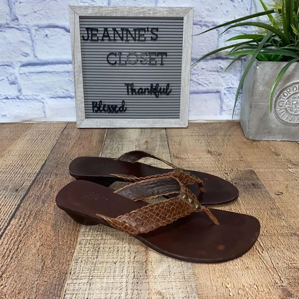 J.Jill leather woven sandals